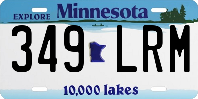 MN license plate 349LRM