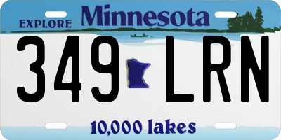 MN license plate 349LRN