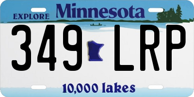 MN license plate 349LRP