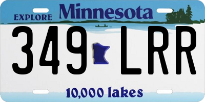 MN license plate 349LRR