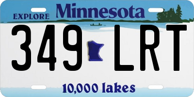 MN license plate 349LRT