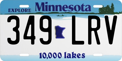 MN license plate 349LRV