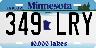 MN license plate 349LRY