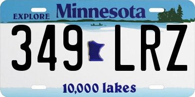 MN license plate 349LRZ