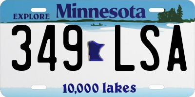 MN license plate 349LSA