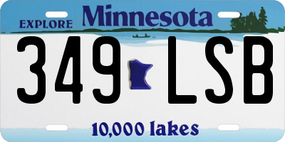 MN license plate 349LSB