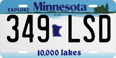 MN license plate 349LSD