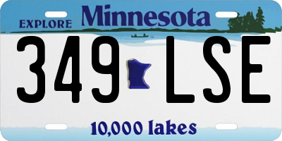 MN license plate 349LSE