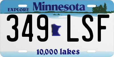 MN license plate 349LSF