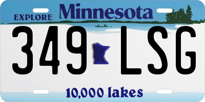 MN license plate 349LSG
