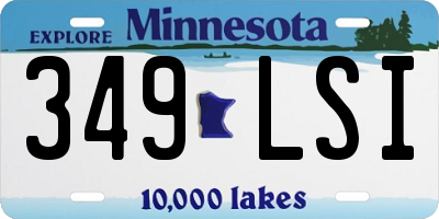 MN license plate 349LSI