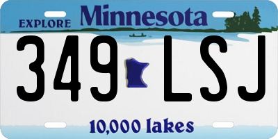 MN license plate 349LSJ