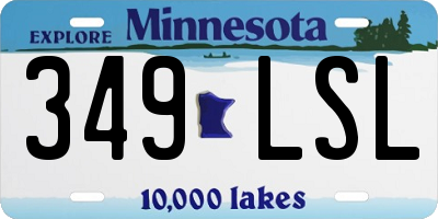 MN license plate 349LSL