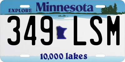 MN license plate 349LSM