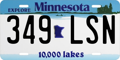 MN license plate 349LSN