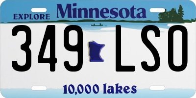 MN license plate 349LSO