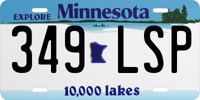 MN license plate 349LSP