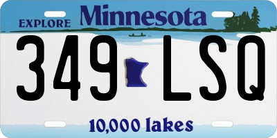 MN license plate 349LSQ