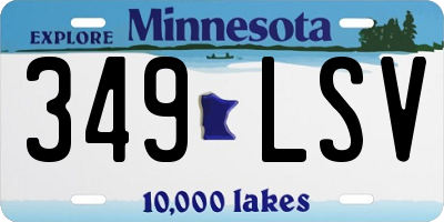 MN license plate 349LSV