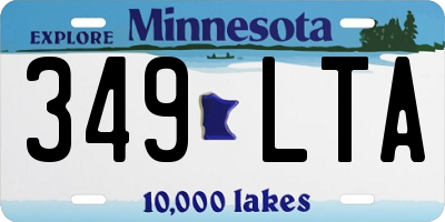 MN license plate 349LTA
