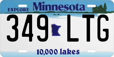 MN license plate 349LTG