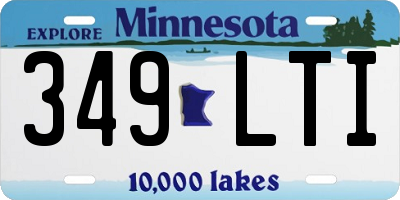MN license plate 349LTI