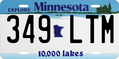 MN license plate 349LTM