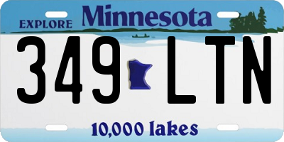 MN license plate 349LTN