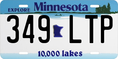MN license plate 349LTP