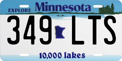 MN license plate 349LTS