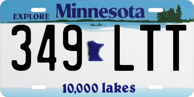 MN license plate 349LTT