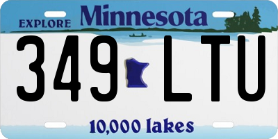 MN license plate 349LTU