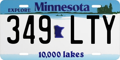 MN license plate 349LTY