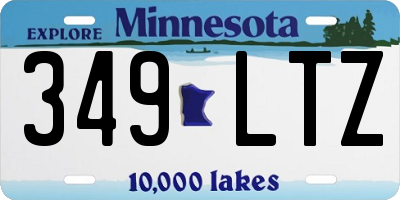 MN license plate 349LTZ