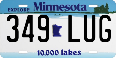 MN license plate 349LUG