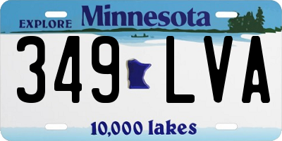 MN license plate 349LVA