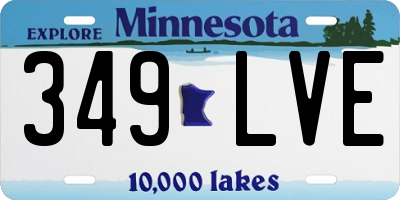 MN license plate 349LVE