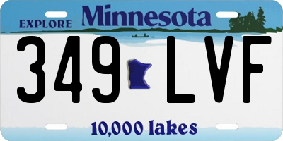 MN license plate 349LVF