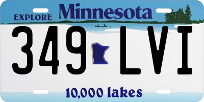 MN license plate 349LVI