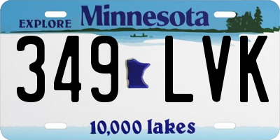 MN license plate 349LVK