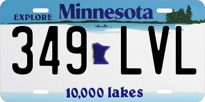 MN license plate 349LVL