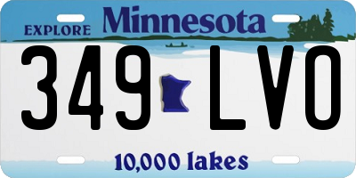 MN license plate 349LVO