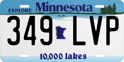 MN license plate 349LVP