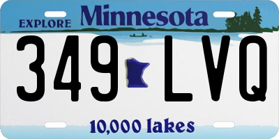 MN license plate 349LVQ