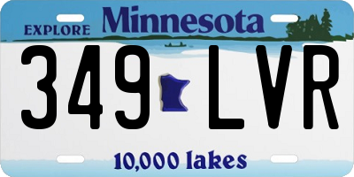 MN license plate 349LVR