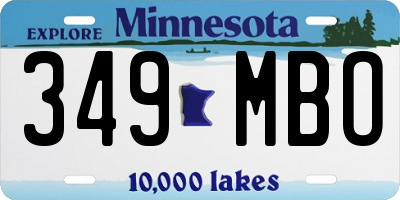MN license plate 349MBO