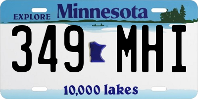 MN license plate 349MHI