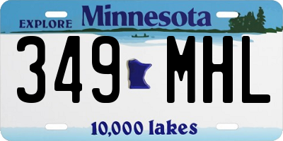 MN license plate 349MHL