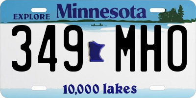 MN license plate 349MHO