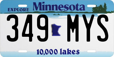MN license plate 349MYS